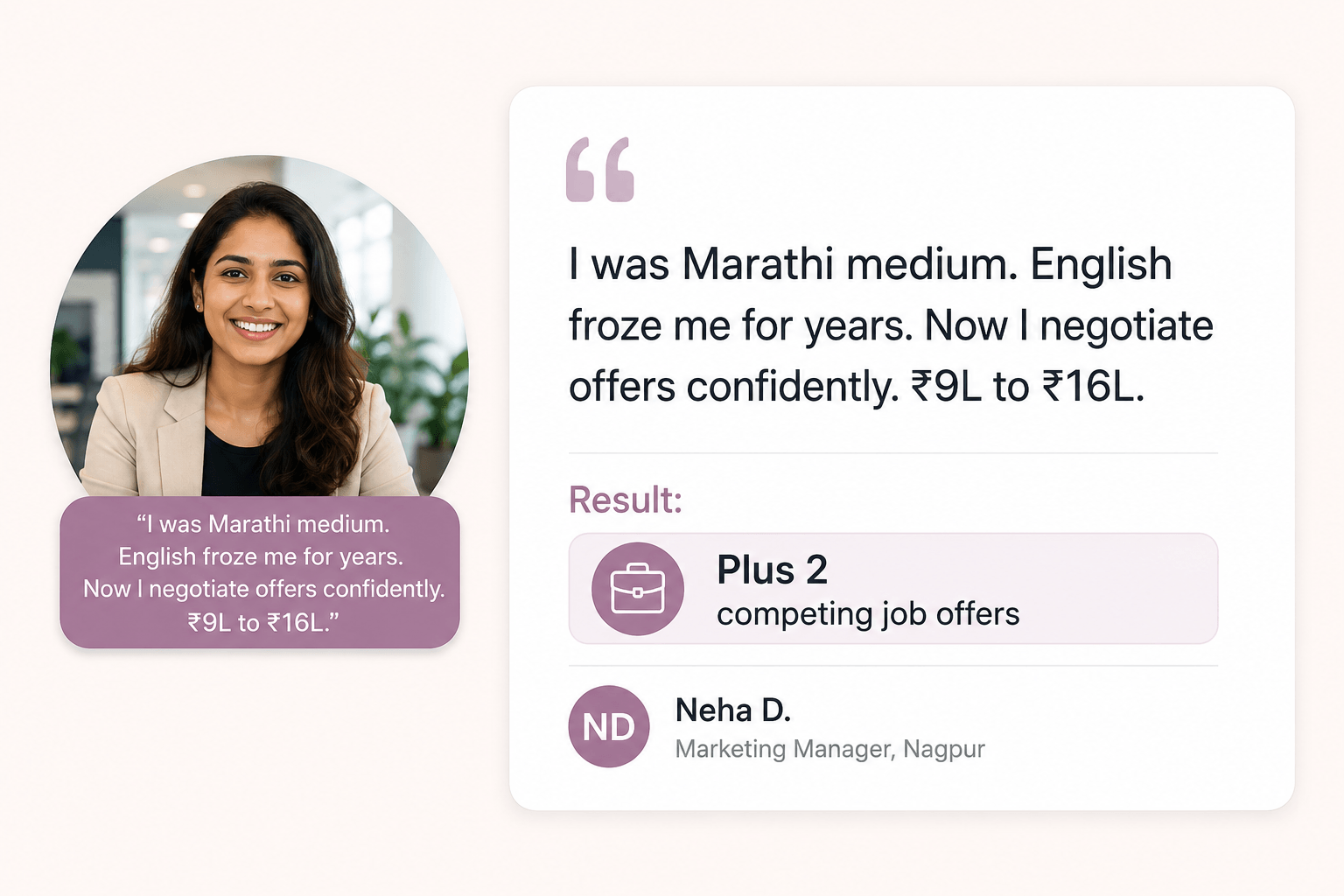 Learner transformation testimonial 2